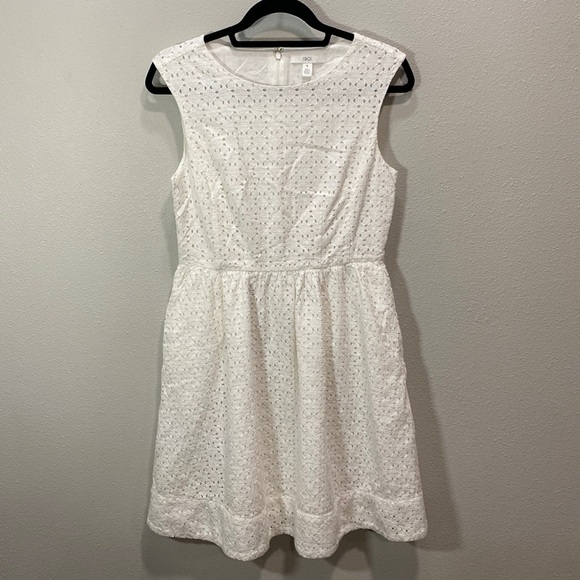 1901 eyelet‎ dress fit n flare white - Picture 1 of 10